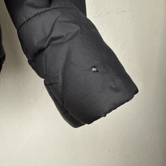 G Star Raw Whistler Hooded Bomber Puffer Coat Size Large Navy Nylon - Picture 5 of 15